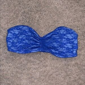 PINK Blue Lace Bandeau